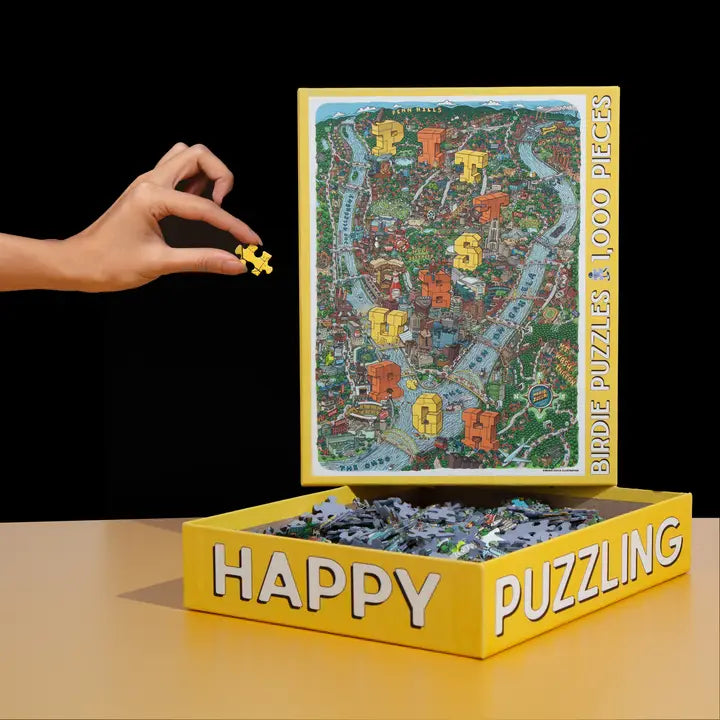 Pittsburgh Map 1000 Piece Puzzle - Ali's Wagon