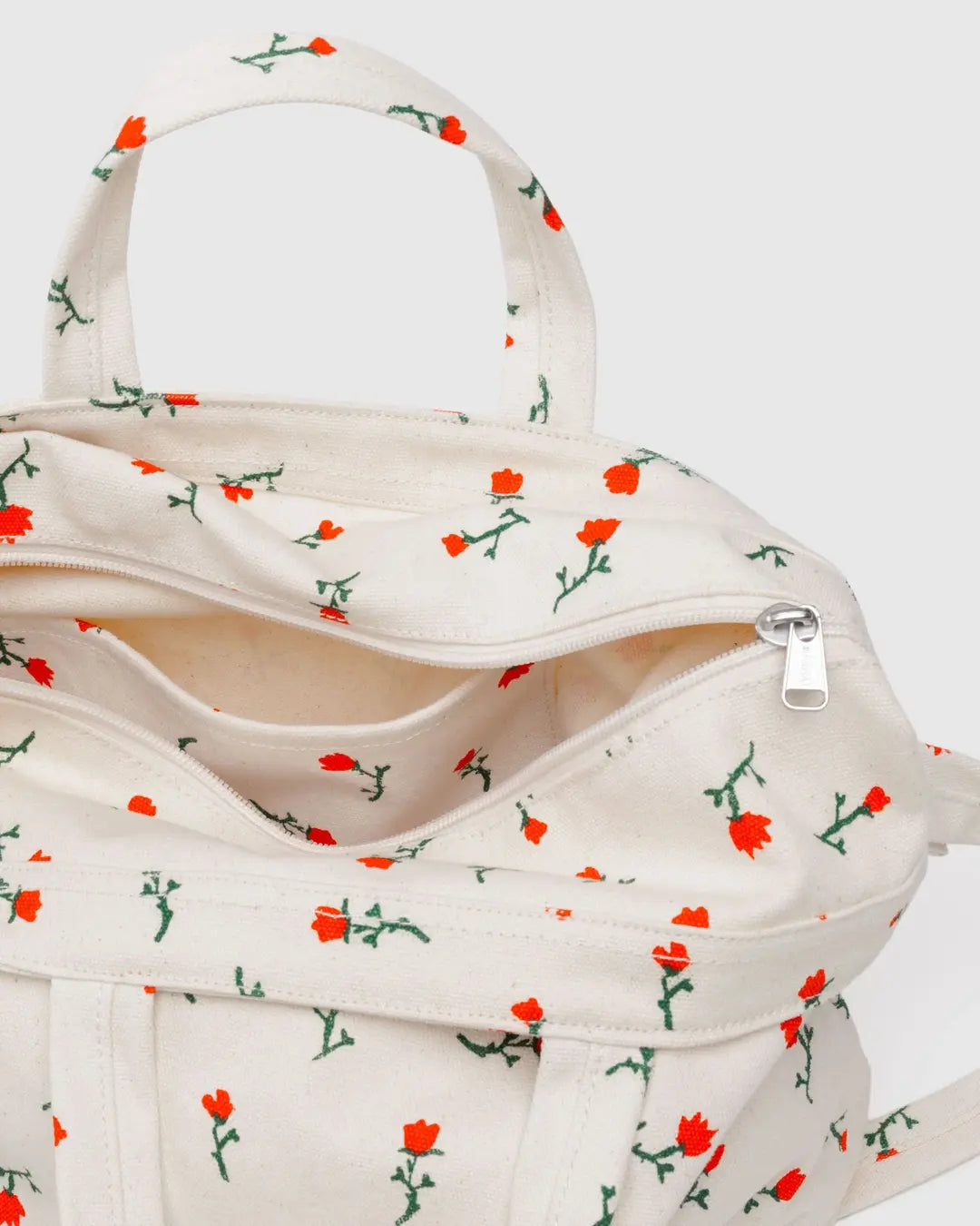 Horizontal Zip Painted Wildflower Baggu Duck Bag
