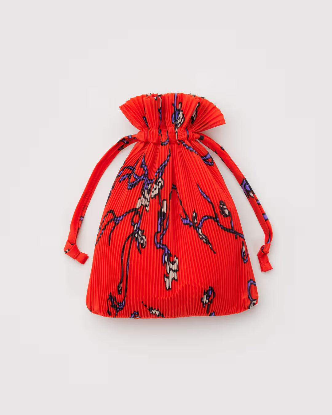 Red Snapdragon Pleated Baggu
