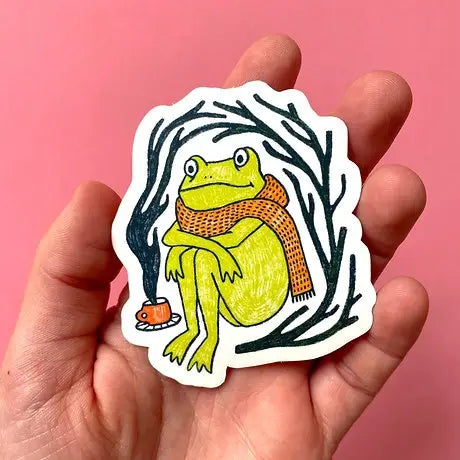 Scarf Frog Sticker
