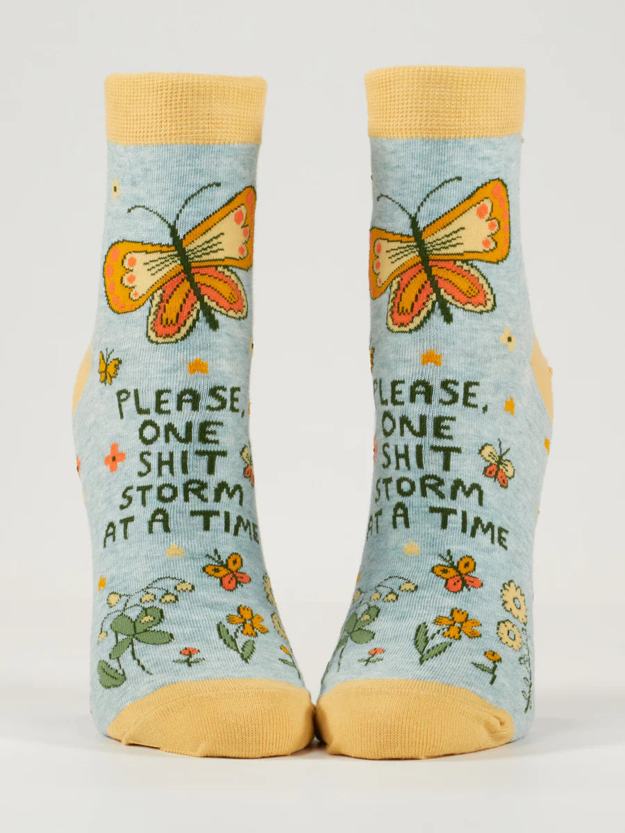 Please, One Shit Storm At A Time Ankle Socks - Ali's Wagon
