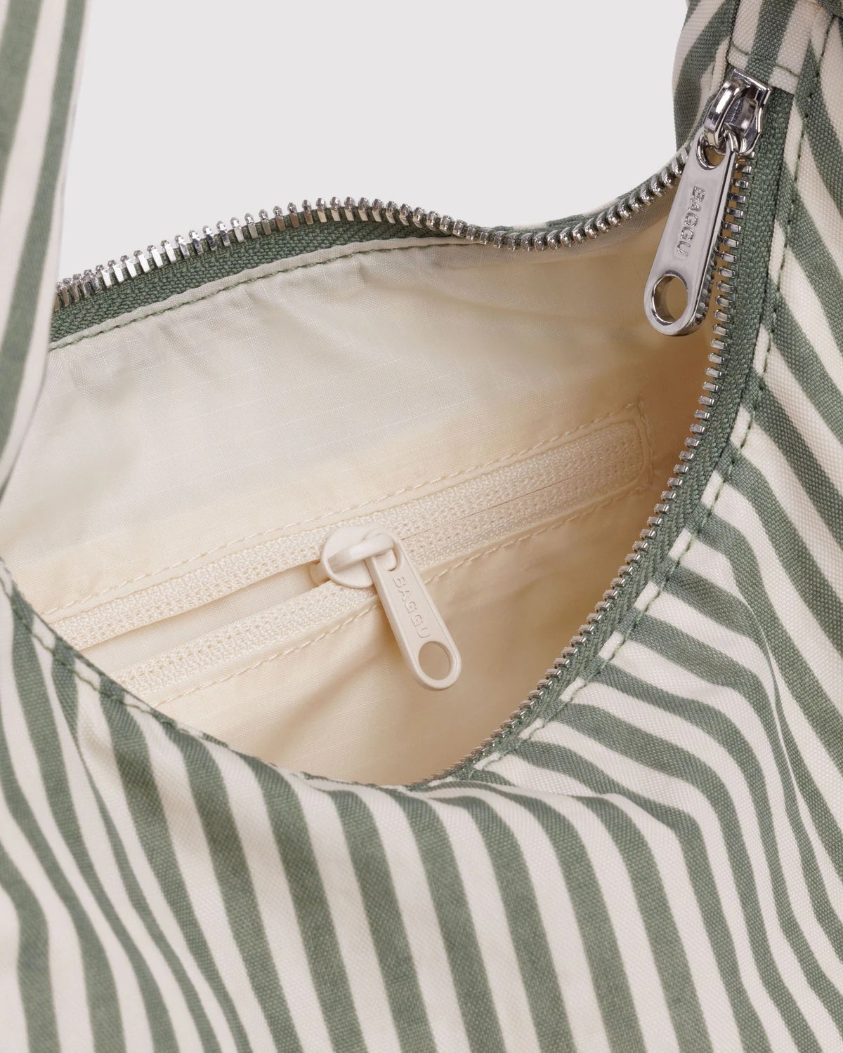 Small Sage Stripe Nylon Meringue Bag