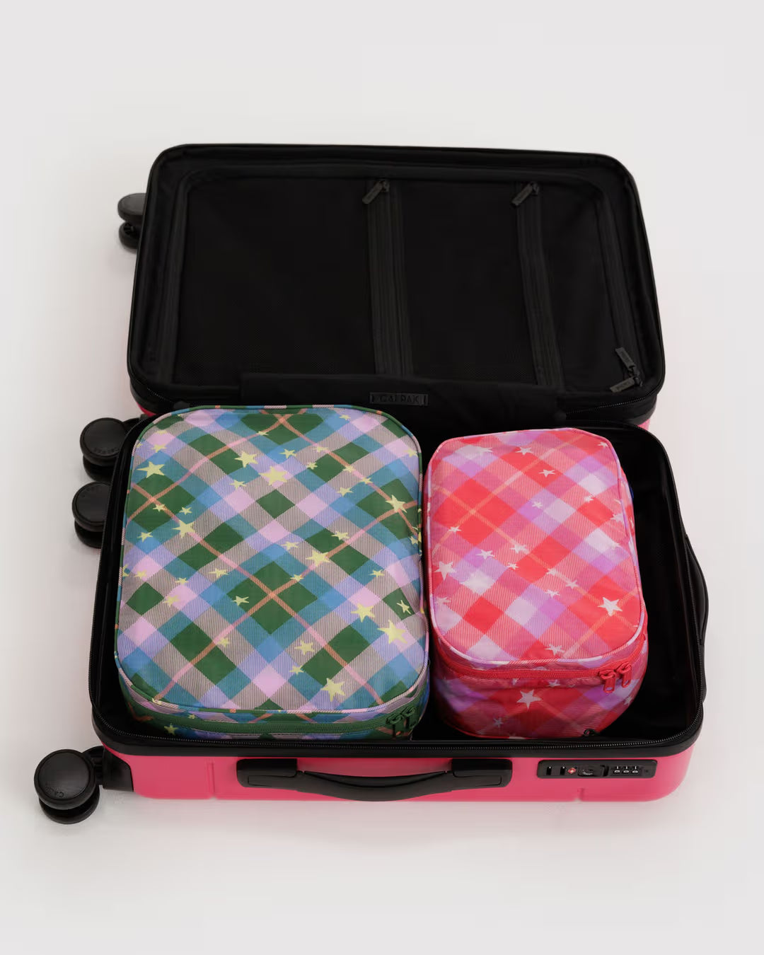 Star Plaid Packing Cube Set