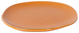 Tangerine Gold Rim Pebble Plate