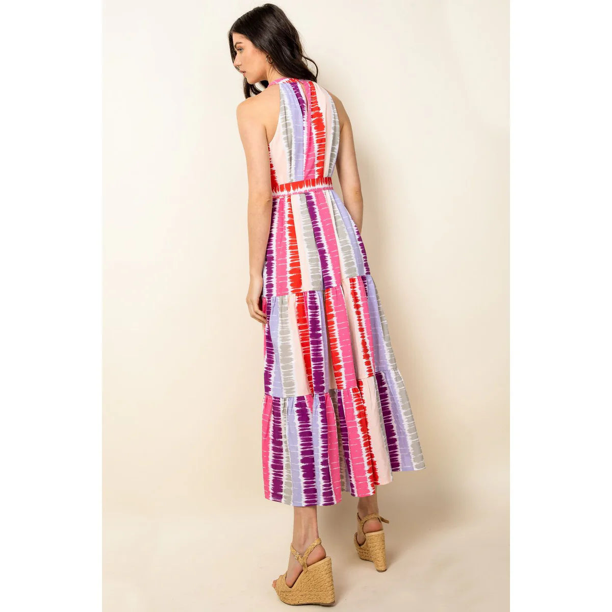 Tie Dye Tiered Maxi Dress