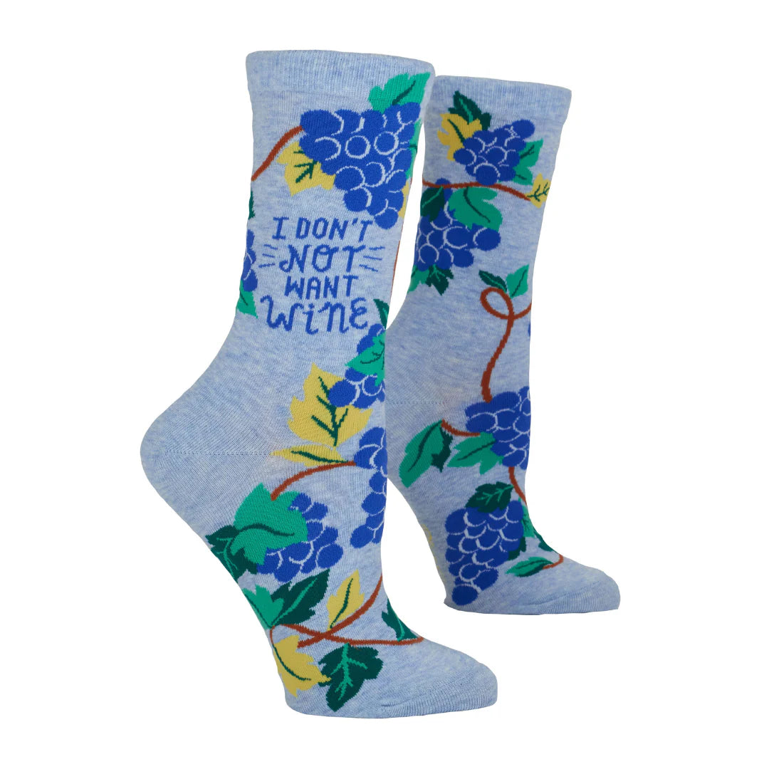 Don't Not Want Wine Crew Socks - Ali's Wagon