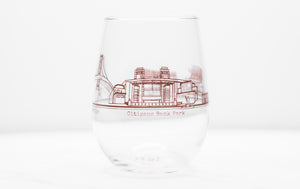 Philadelphia Skyline Stemless Wine Glasses