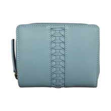 Load image into Gallery viewer, Glacier Blue Urbano Braided Bifold Leather Wallet