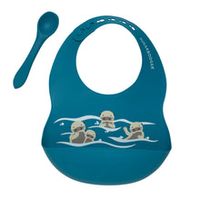 Load image into Gallery viewer, Baby Otter Bib &amp; Spoon Set