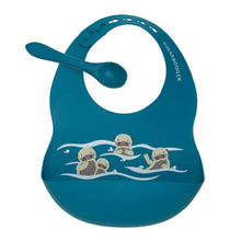 Load image into Gallery viewer, Baby Otter Bib &amp; Spoon Set