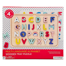 Load image into Gallery viewer, Multi Language Alphabet Wooden Puzzle