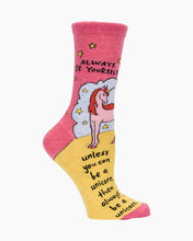 Load image into Gallery viewer, Always Be a Unicorn Crew Socks