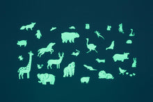 Load image into Gallery viewer, Animals Glow in the Dark Sticker Set