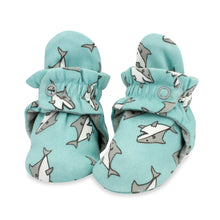 Load image into Gallery viewer, Baby Shark Organic Gripper Bootie