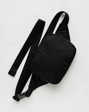 Load image into Gallery viewer, Black Puffy Baggu Fanny Pack