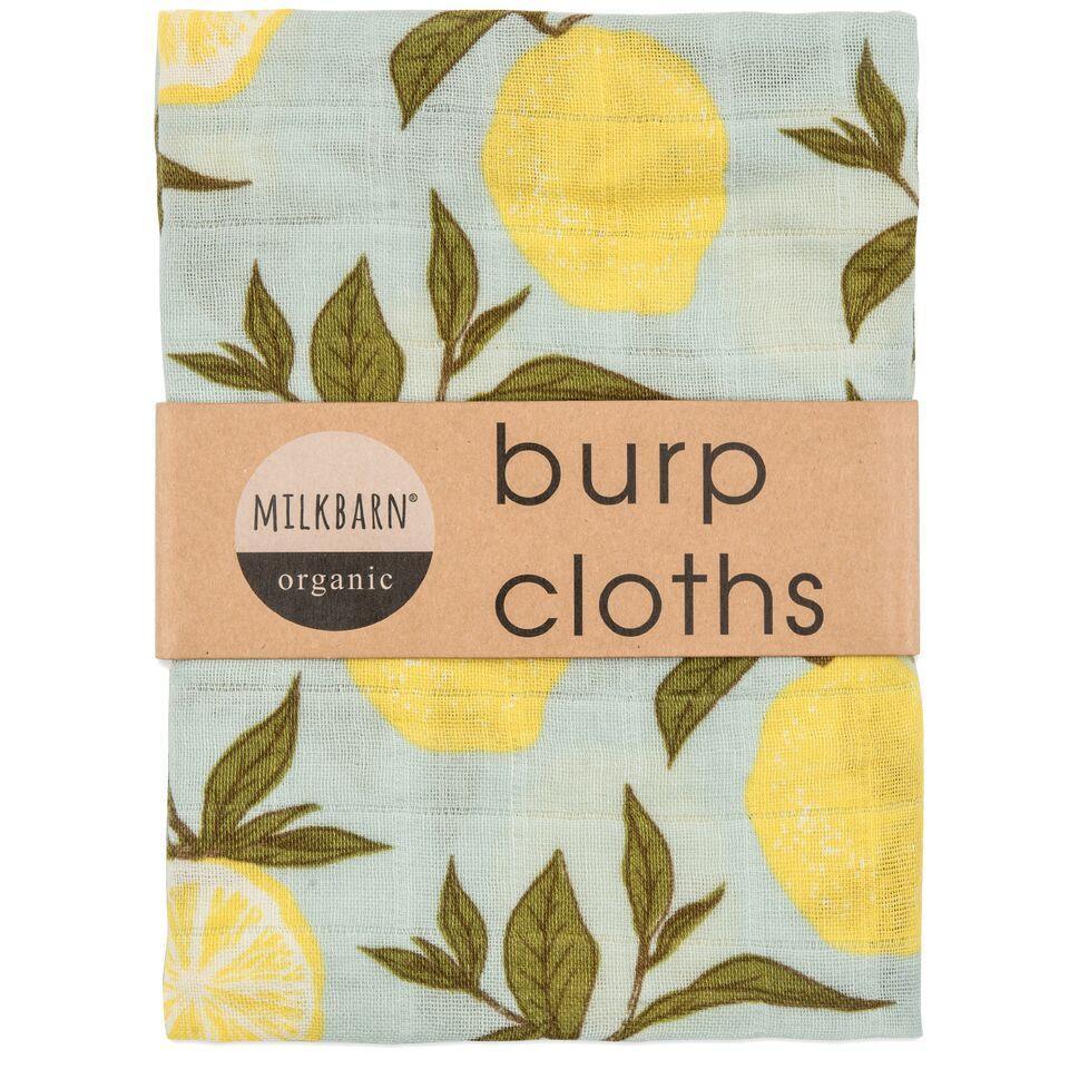 Blue Lemon Organic Burp Cloths - Ali's Wagon