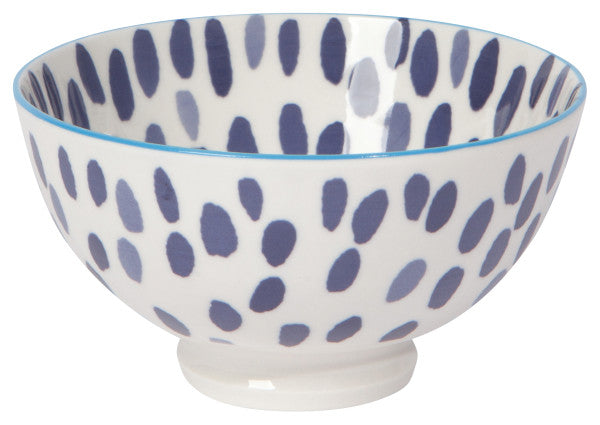 Blue Spots Stamped Bowl - Ali's Wagon