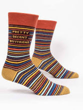 Load image into Gallery viewer, Pretty Decent Boyfriend Crew Socks