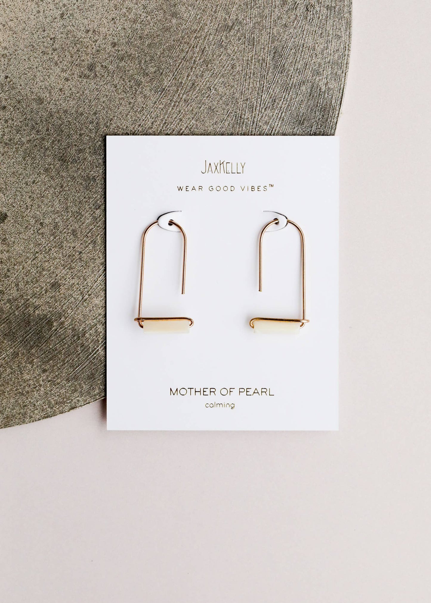 Mother of Pearl Gem Drop Earrings