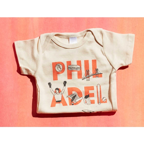 Philadelphia Font Onesie - Ali's Wagon