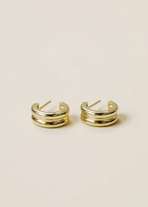 Golden Bold Mini Hoop Earrings