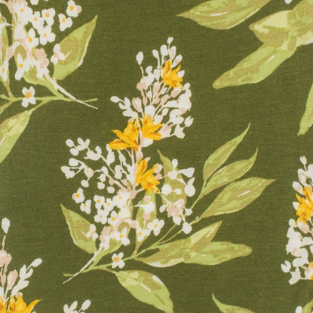 Green Floral Bamboo Dress & Legging Set