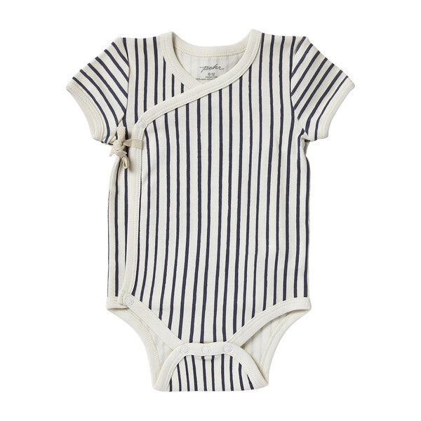 Ink Stripes Kimono Onesie