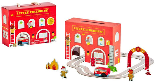 Little Firehouse Wind Up & Go Playset