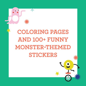 Monsters Coloring Book & Stickers