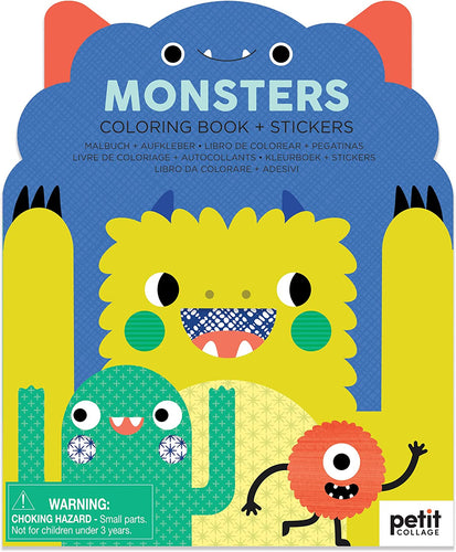 Monsters Coloring Book & Stickers