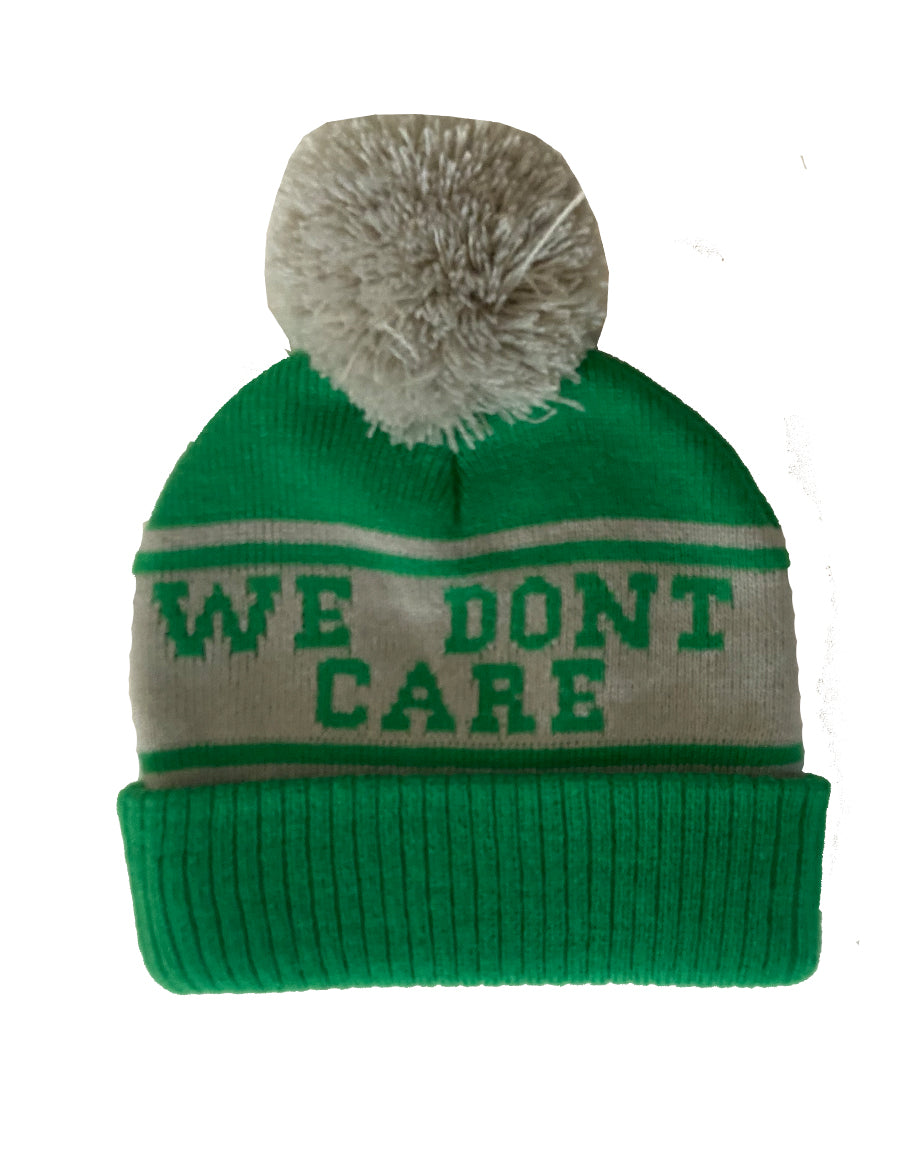 Baby No One Likes Us Pom Beanie Grey