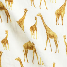 Load image into Gallery viewer, Orange Giraffe Bamboo Burp Cloths