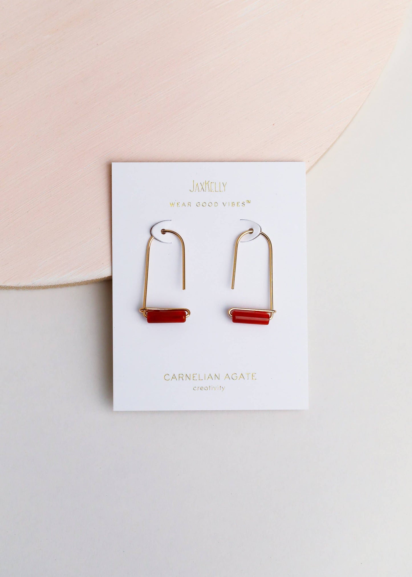 Carnelian Agate Gem Drop Earrings