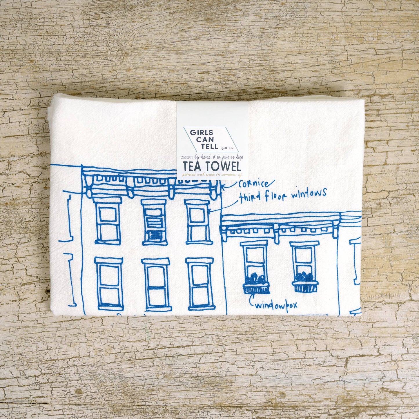 Rowhouses Tea Towel - Ali's Wagon