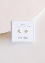 Load image into Gallery viewer, Sun &amp; Moon Compliments Stud Earrings
