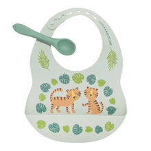 Load image into Gallery viewer, Tiger Bib &amp; Spoon Set