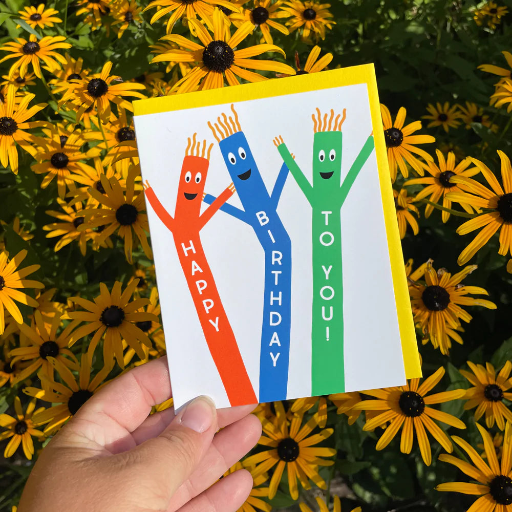 Happy Birthday to You Wacky Inflatable Tube People Card