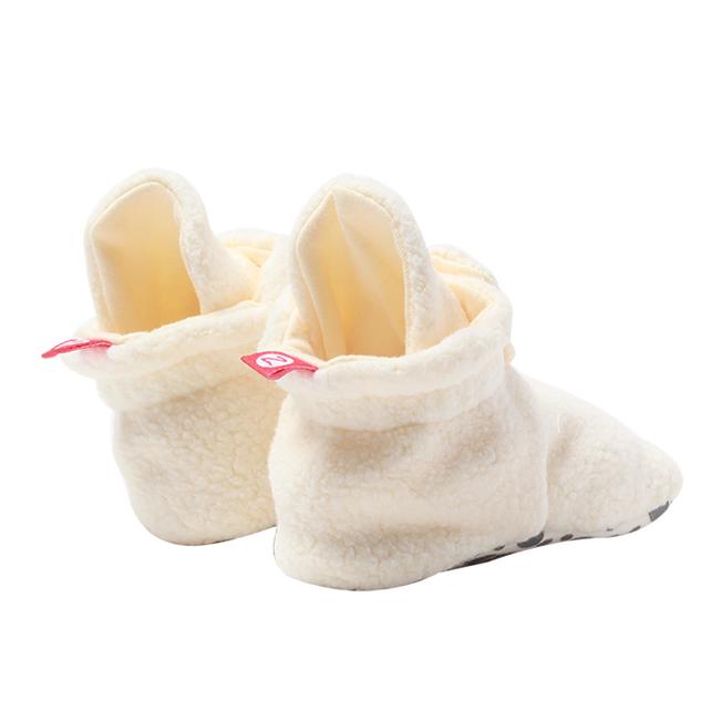 Cream Cozie Fleece Gripper Bootie