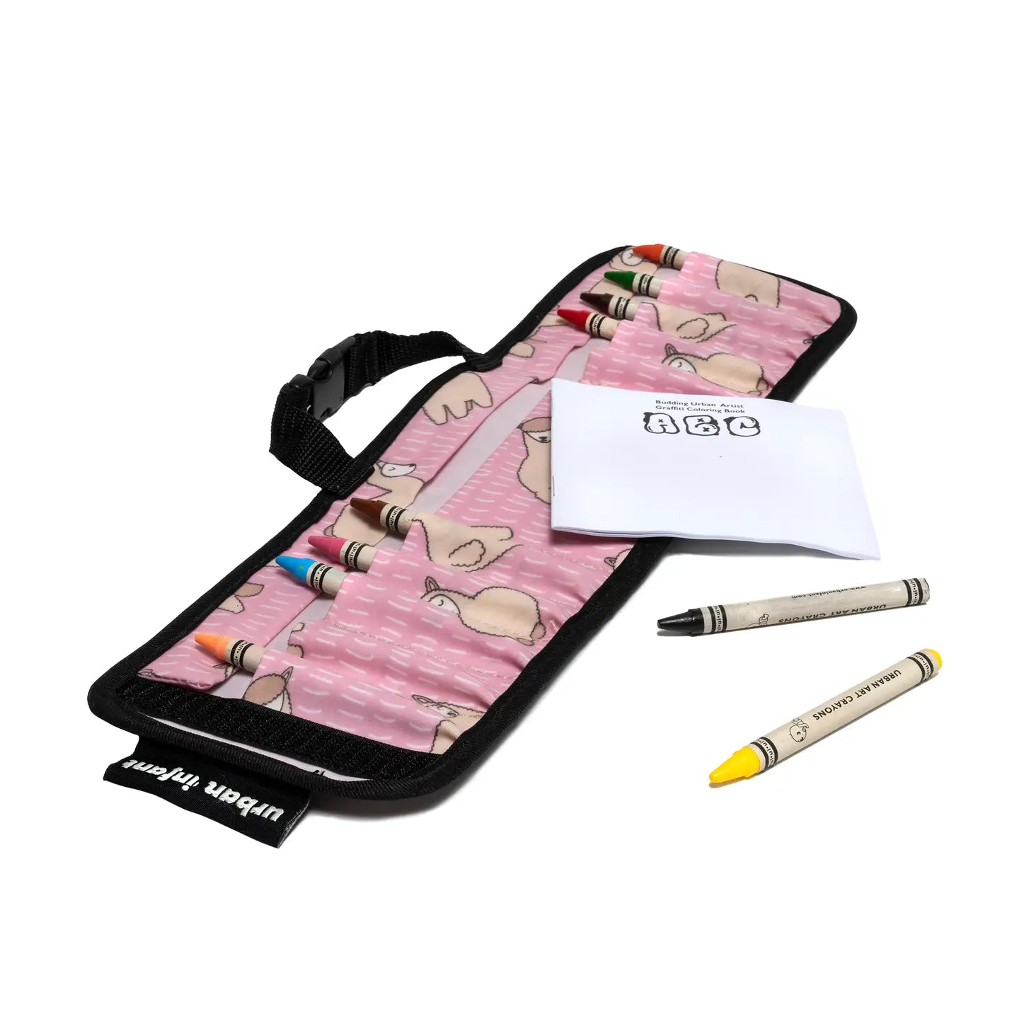 Travel Crayon Wallet - Llamas