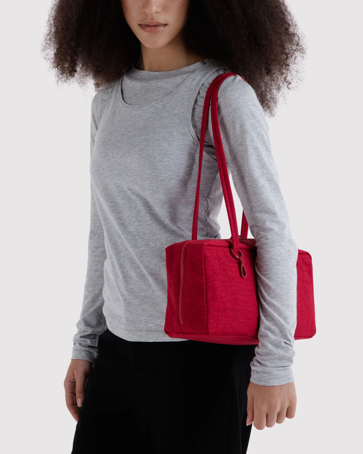 Cherry Nylon Bowler Baggu