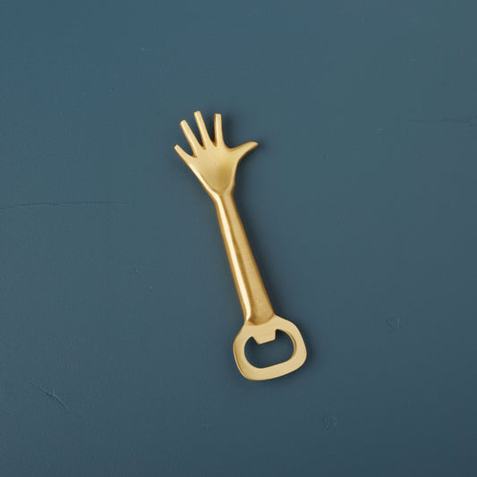 High Five Gold Hand Bottle Opener