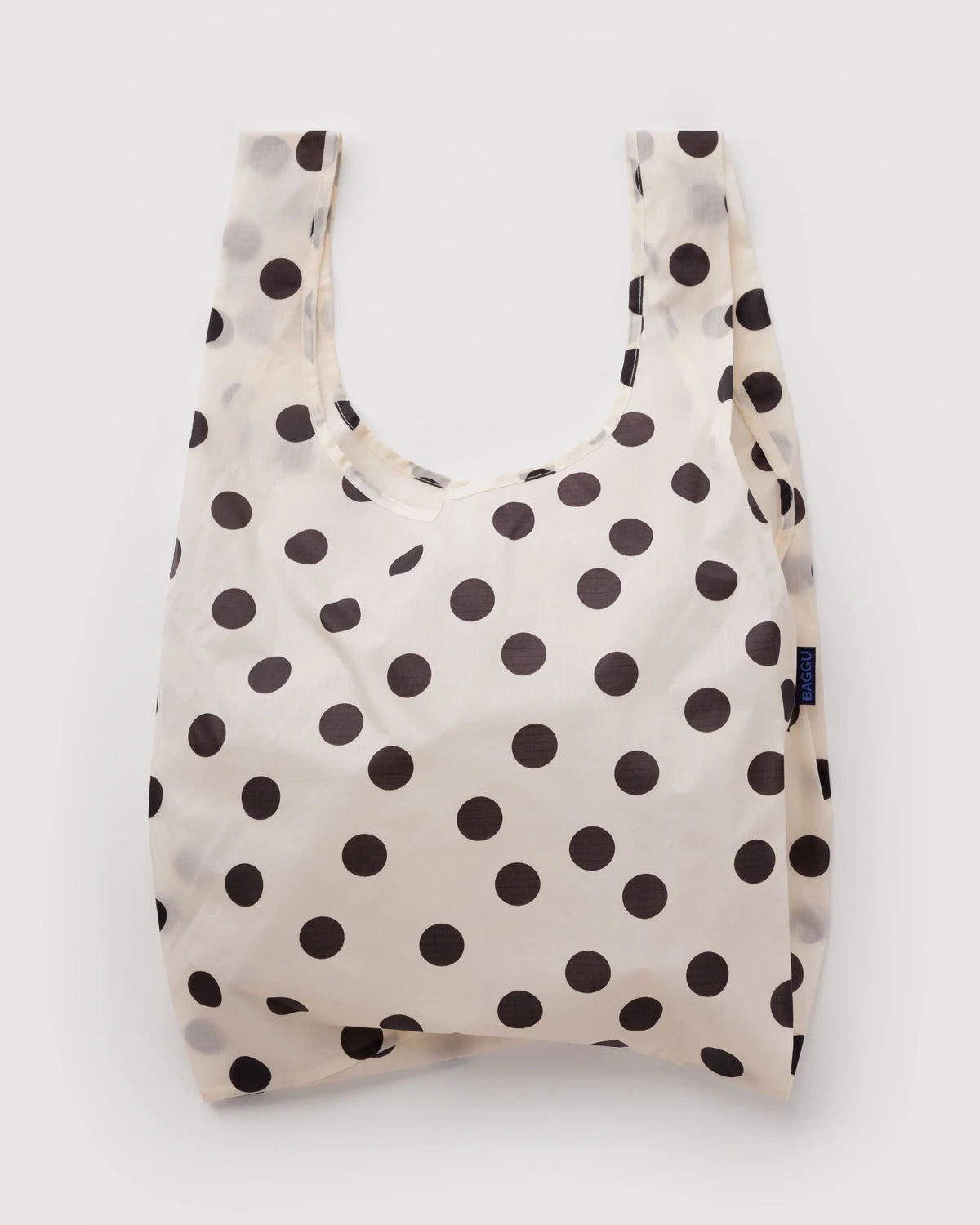 Cream and Black Polka Dot Reusable Bag