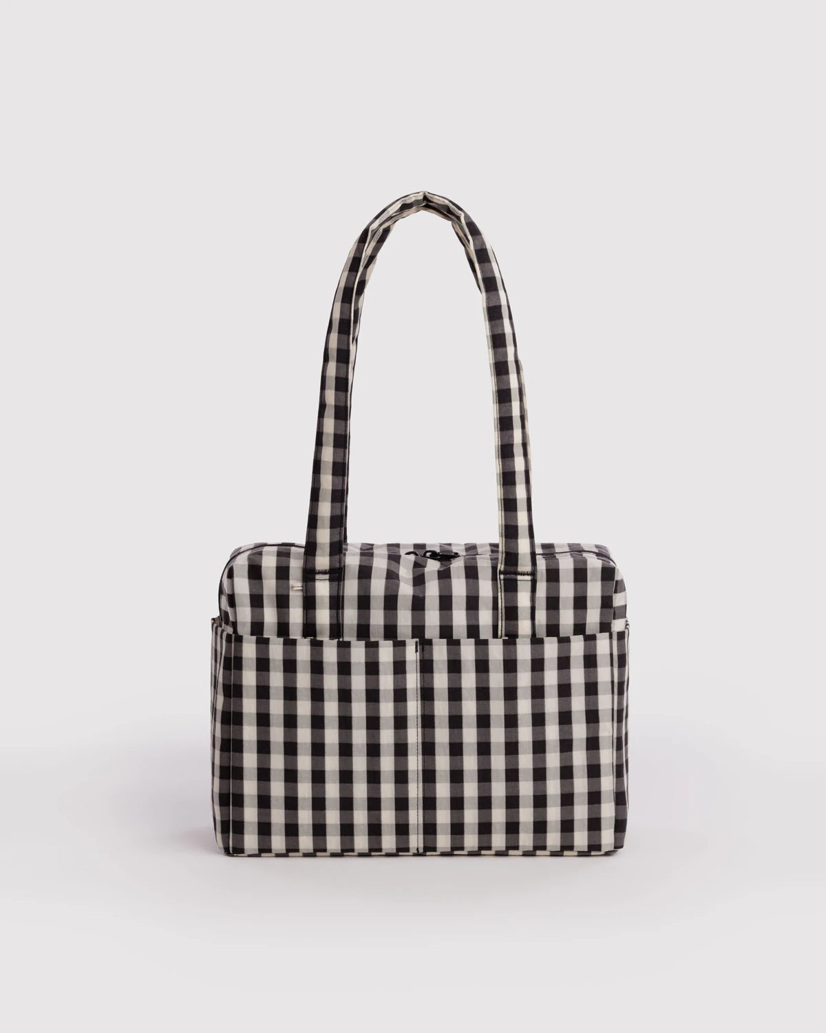 Black and Cream Gingham Everyday Cloud Bag