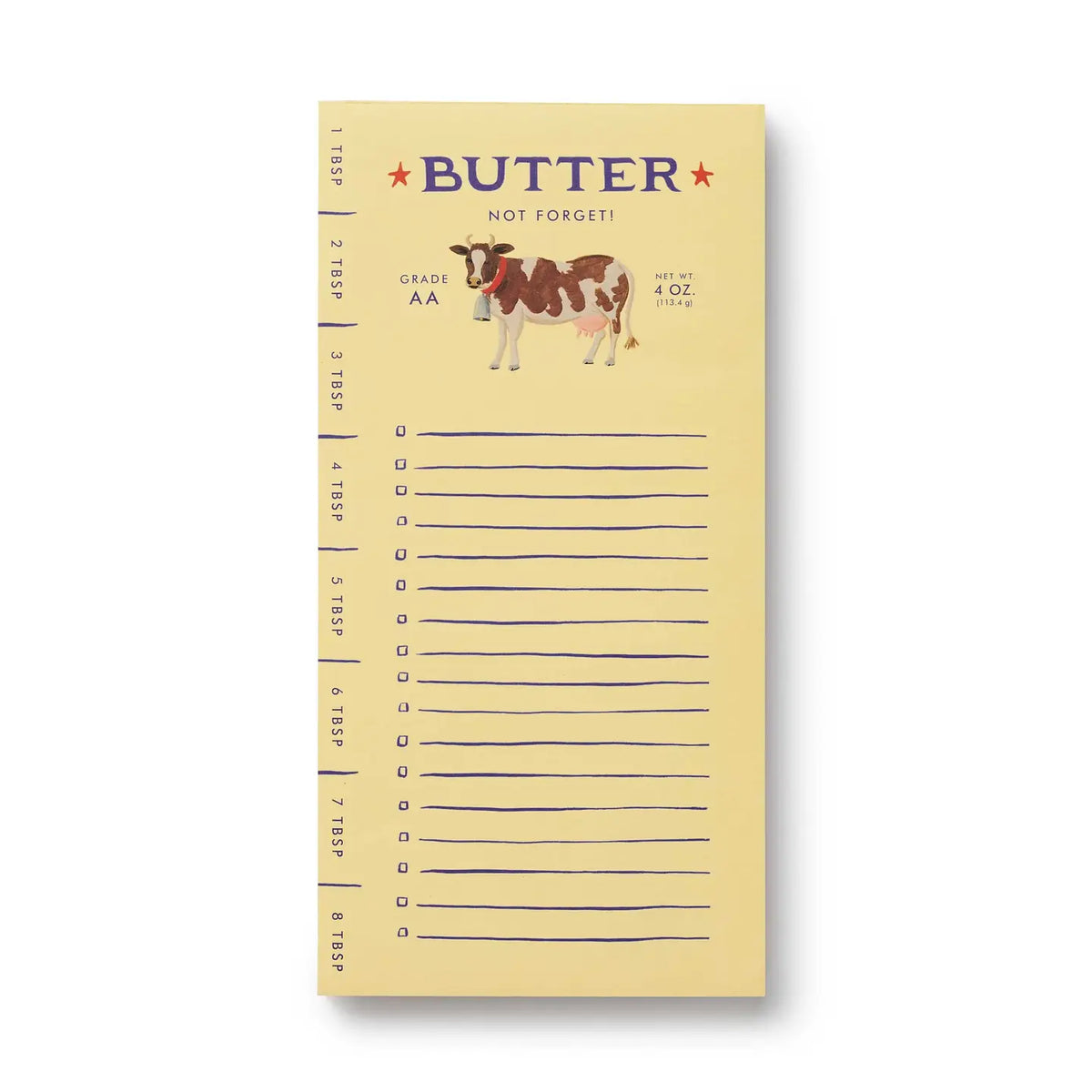 Butter not forget notepad