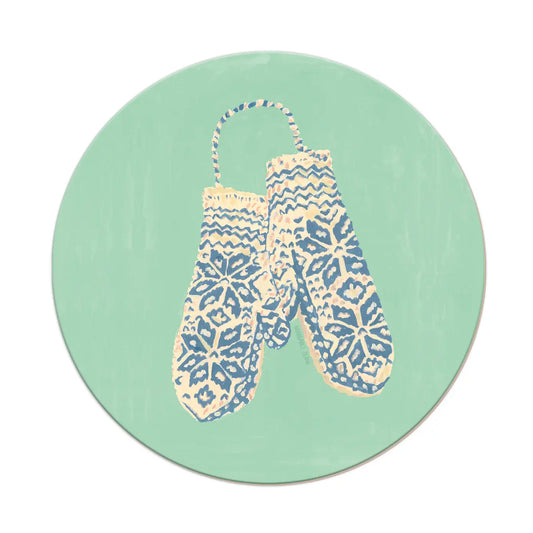 Winter Mittens Seedlings Coaster