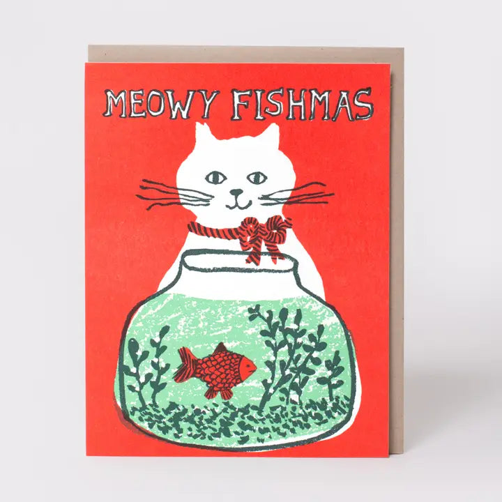 Cat Christmas Holiday Card