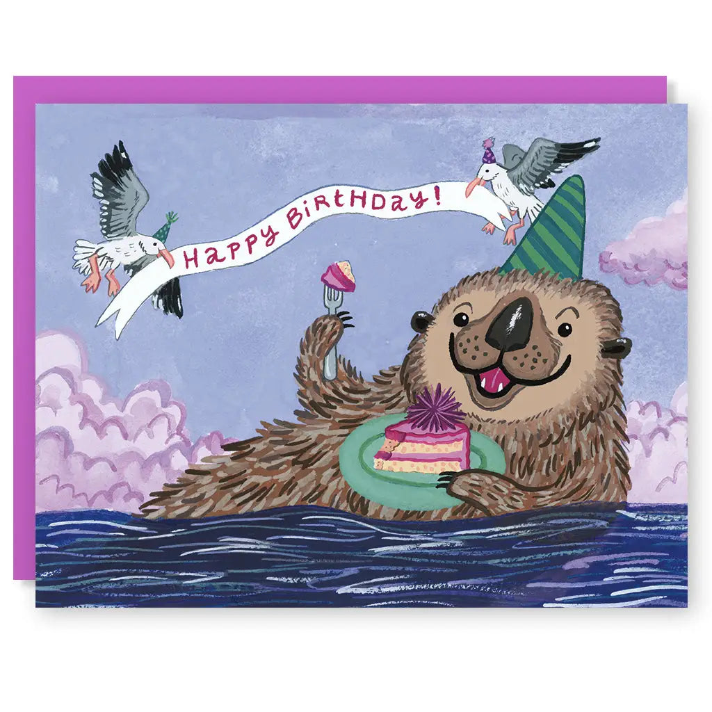 Otter Birthday Card