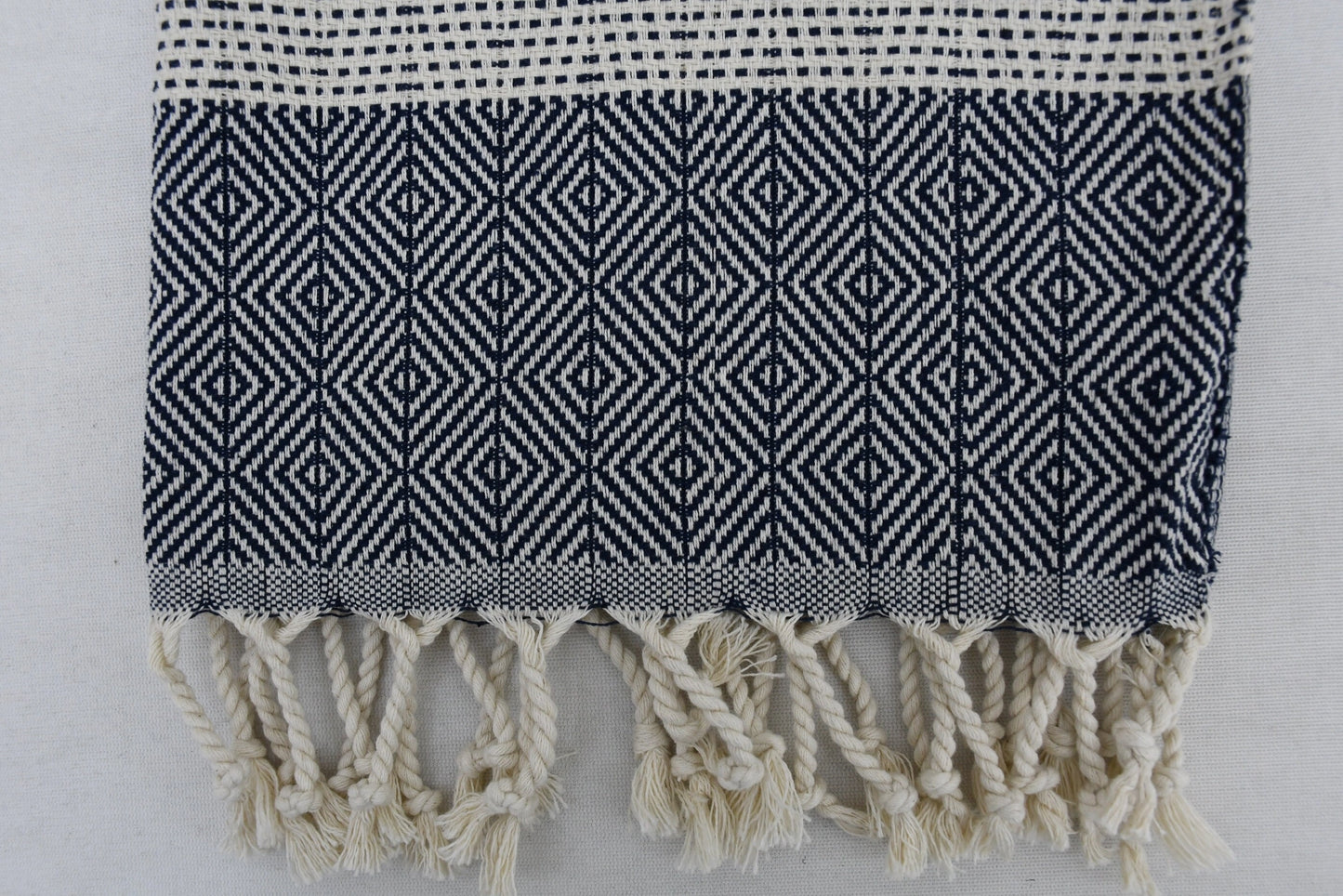 Navy Organic Turkish Hand Towel