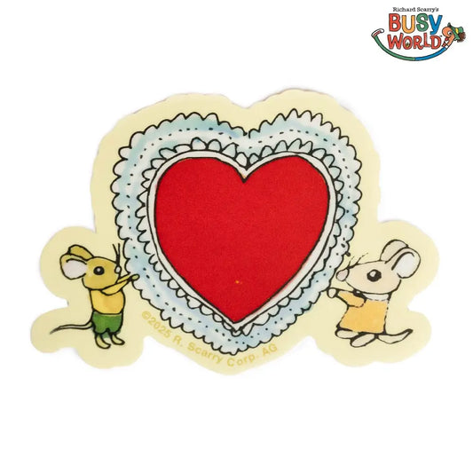 Richard Scarry Mice Heart Sticker