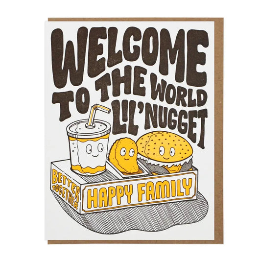 Welcome Lil' Nugget New Baby Card - Ali's Wagon